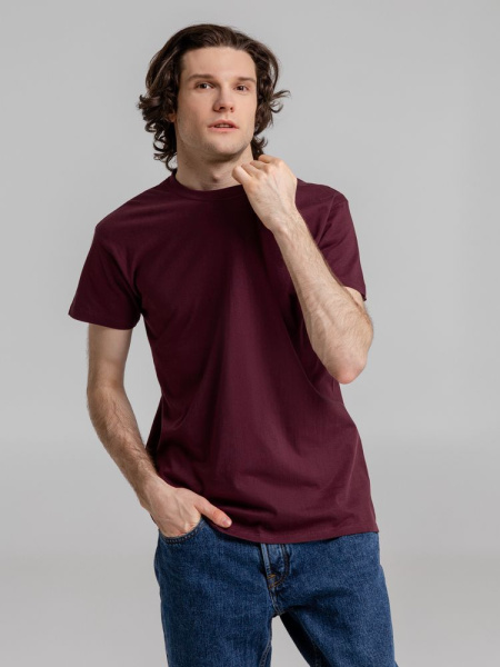 Футболка Imperial 190, бордовая, S–XXL
