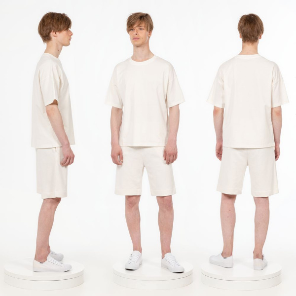 Футболка унисекс оверсайз T3, молочно-белая, XS–XXL
