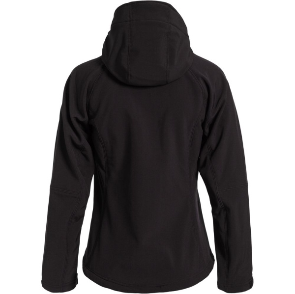 Куртка женская Hooded Softshell черная, S–XL