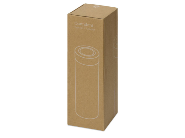 Термос «Confident» с покрытием soft-touch, Цвет зеленое яблоко/черный/серебристый