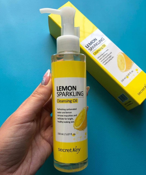 Гидрофильное масло для снятия макияжа с экстрактом лимона Secret Key Lemon Sparkling Cleansing Oil, 