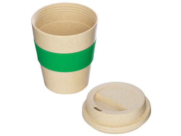 Стакан из пшеничного соломенного волокна «Madrid», Цвет бежевый/зеленый