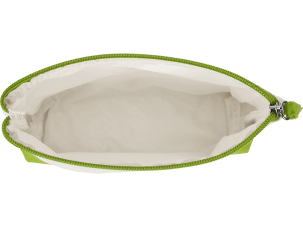 Косметичка хлопковая «Cotton», Цвет белый/зеленое яблоко