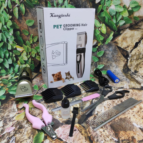 Машинка электрическая Kangjeshi (грумер)для стрижки животных PET Grooming Hair Clipper kit