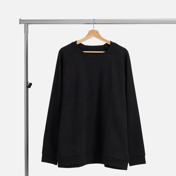 Свитшот унисекс Avenu, черный, XS–XXL