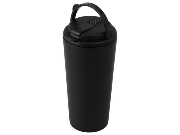 Термокружка с трубочкой «Moment Straw», 350 мл, Цвет черный
