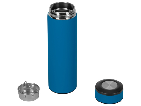 Термос «Confident» с покрытием soft-touch, Цвет синий индиго