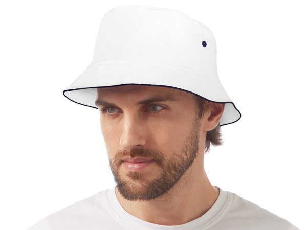 Панама «Hanoi», унисекс, Цвет белый, темно-синий