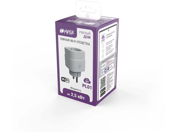 Умная розетка «IoT PL01», Цвет белый