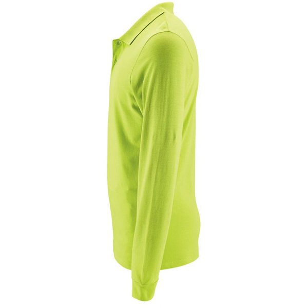 Рубашка поло мужская с длинным рукавом Perfect LSL Men, зеленое яблоко, S–3XL