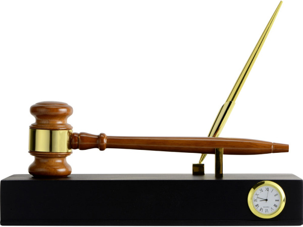 Настольный прибор «Финансовый директор», Цвет коричневый/золотистый