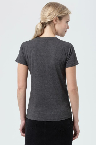 Футболка женская Regent Fit Women, черный меланж, S–XXL