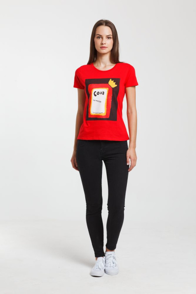 Футболка женская «Сода», красная, S–XL