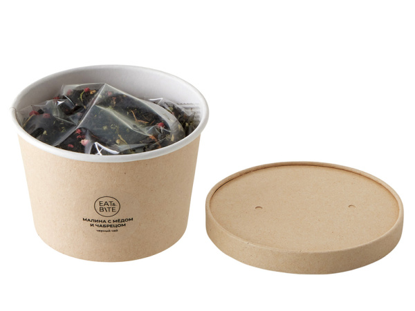 Чай черный «Малина с медом и чабрецом», 50 гр., Цвет бежевый