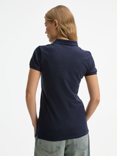Рубашка поло женская Brandy Women, темно-синяя с белым, XS–2XL