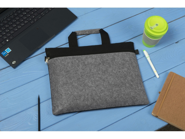 Сумка для документов «Felty», Цвет серый/черный