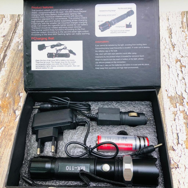 Светодиодный аккумуляторный походный фонарик SWAT Dimming Flashlight MX-110