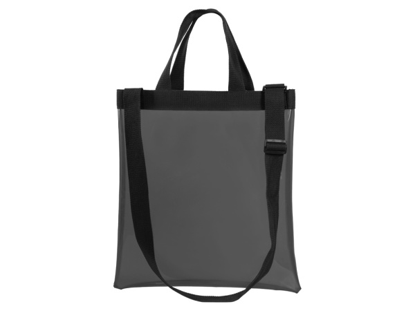 Сумка «Frank» из прозрачного пластика с регулирующейся лямкой, Цвет черный