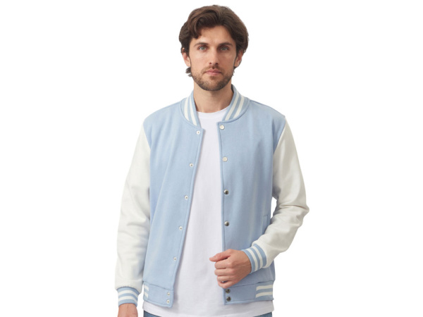 Бомбер «Oxford», унисекс, Размер XL, Цвет небесно-голубой/молочный