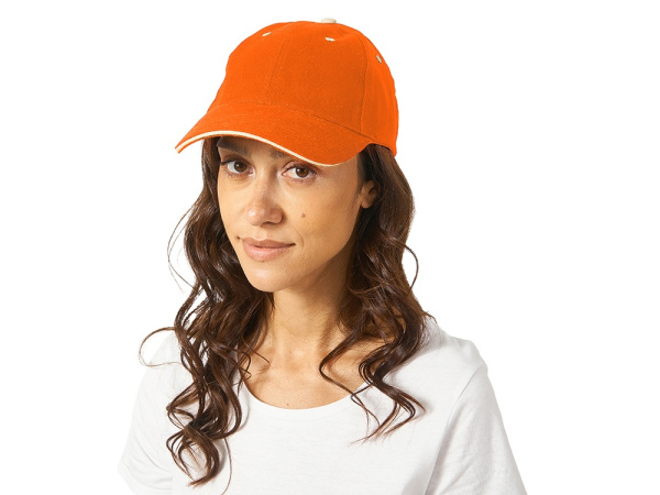 Бейсболка «New Castle», Цвет оранжевый/белый