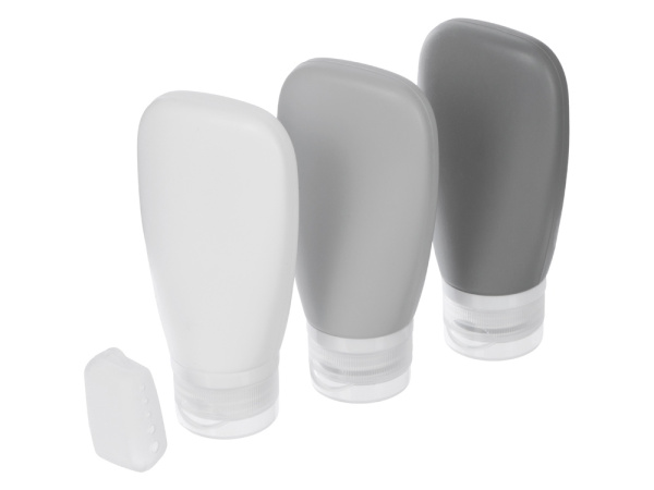 Набор силиконовых емкостей для путешествия «On air», Цвет белый, светло-серый, темно-серый