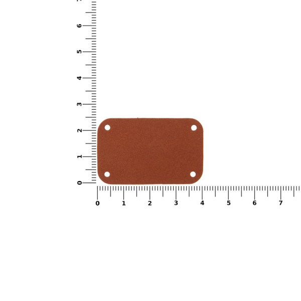 Лейбл Eta Nubuck, S, коричневый, 2,5х4 см