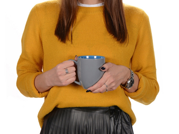 Кружка «Gracy», Цвет серый/голубой