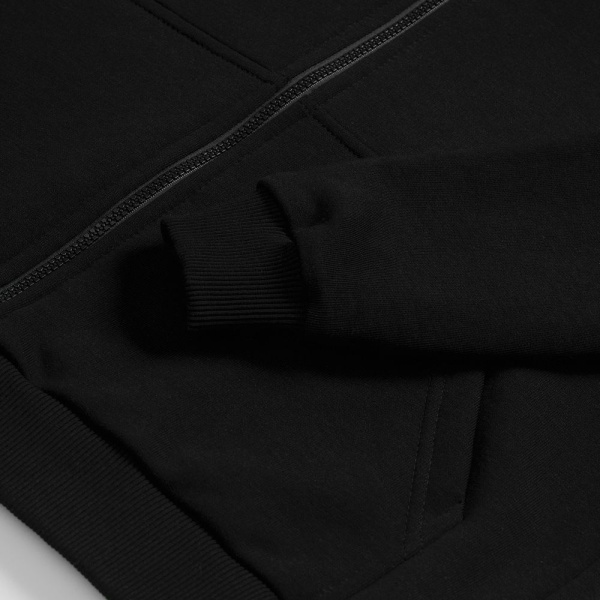 Толстовка унисекс оверсайз на молнии Zippy Terry, черная, XS–XXL