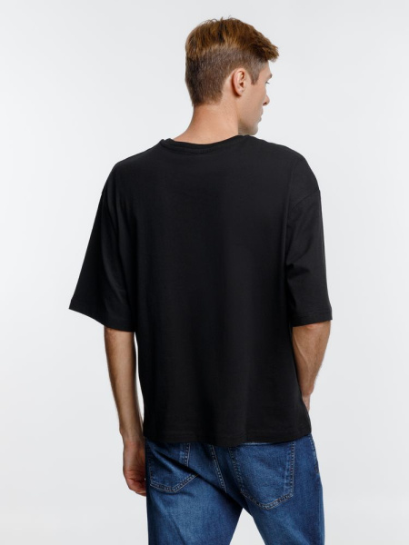 Футболка оверсайз унисекс Base Space, черная, XS–XXL