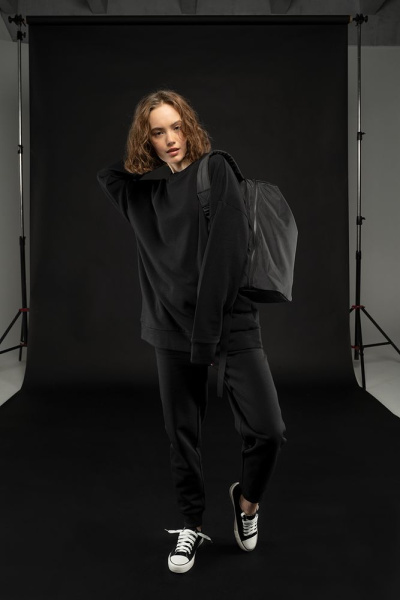 Свитшот унисекс S2, черный, XS–XXL