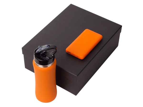 Подарочный набор «COLOR IT» с бутылкой для воды и повербанком , Размер 10000 mAh, Цвет оранжевый