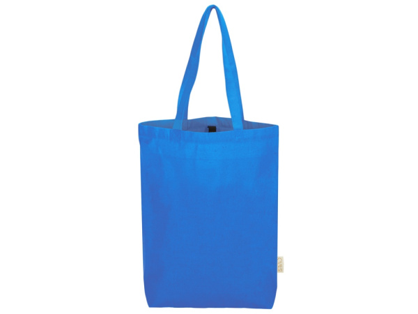 Сумка Fixy из переработанного хлопка 220 г/м2 с фиксирующей лентой, Цвет синий