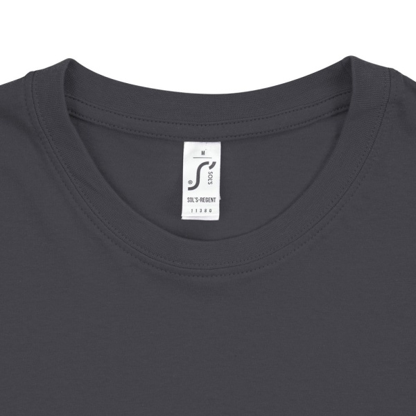 Футболка унисекс Regent 150, темно-серая (графит), XS–5XL