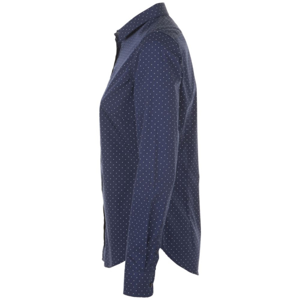 Рубашка женская Becker Women, темно-синяя с белым, XS–XXL