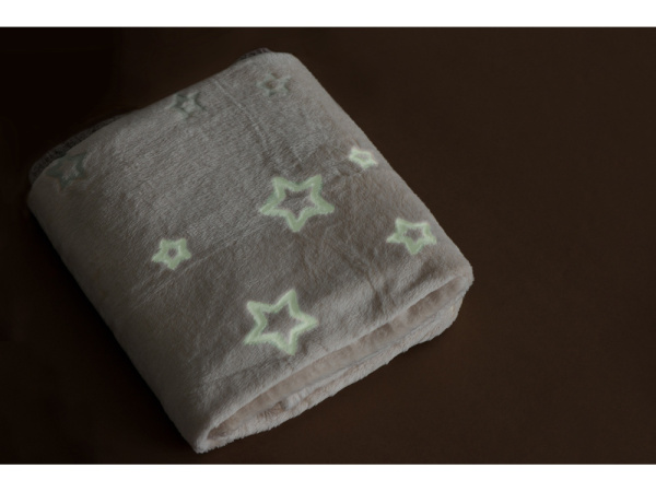 Плед из флиса «Новогодний», светящийся, Цвет бежевый