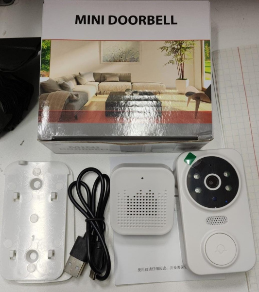 Умный беспроводной видеоглазок Mini DOORBELL Wi-Fi управление V.1.4.(датчик движения, ночное видео, управление со смартфона)