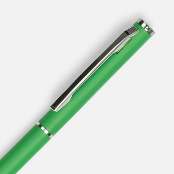 Ручка шариковая Hotel Chrome, ver.2, матовая зеленая, 13х0,7 см