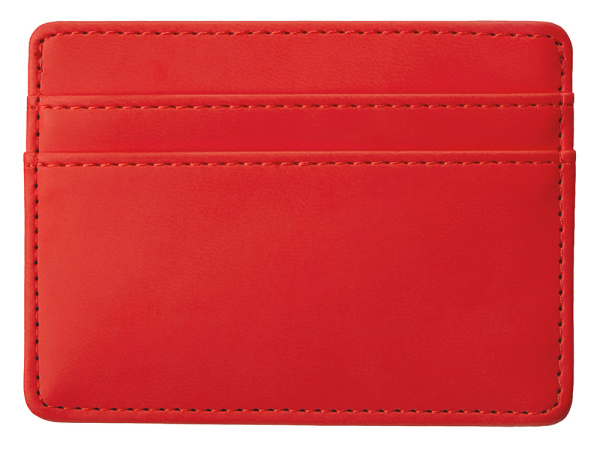 Картхолдер для двух карт и наличных денег с зажимом «Crave», Цвет красный
