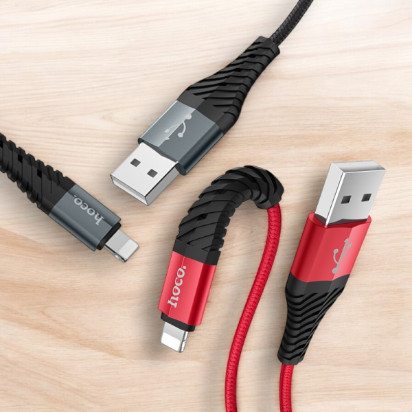 Кабель USB X38 Lightning Тканевый / Универсальный и долговечный