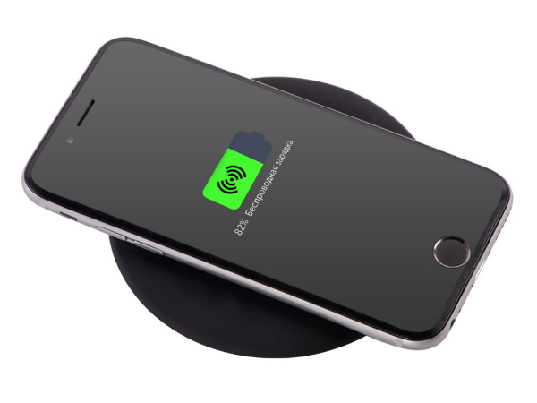 Беспроводное зарядное устройство с подсветкой логотипа «Moon spot», 10 Вт, Цвет черный