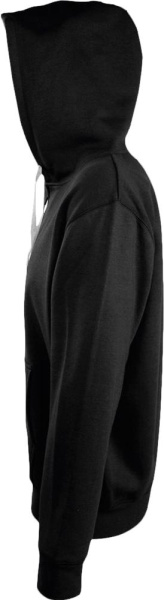 Толстовка мужская на молнии Soul Men 290 с контрастным капюшоном, черная, S–3XL