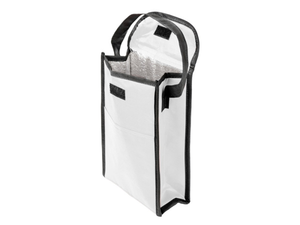 Сумка-холодильник Reviver на липучке из нетканого переработанного материала RPET, Цвет белый