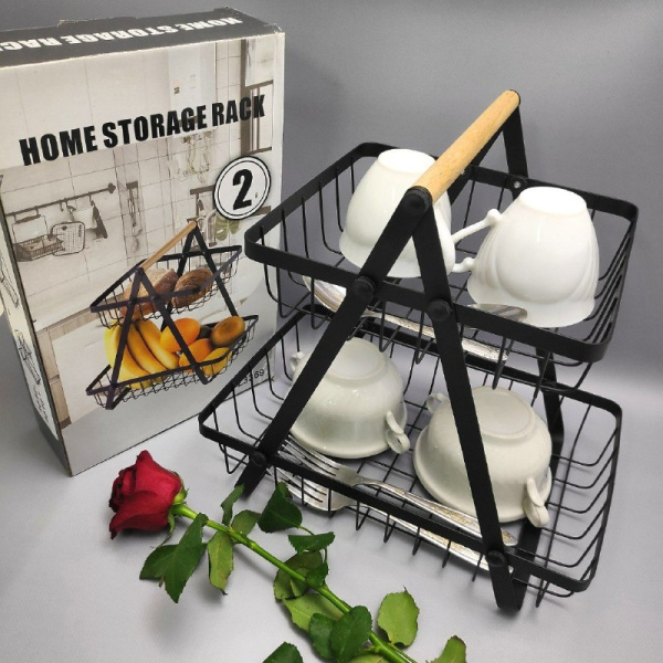 Корзина для хранения фруктов, овощей, посуды Home storage rack / фруктовница / хлебница / органайзер