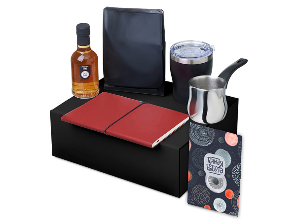 Подарочный набор «Re:y. Routine» с туркой, термокружкой и кофе, Цвет красный