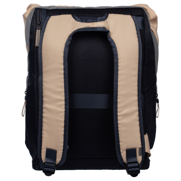 Рюкзак coolStuff Plus, бежевый с темно-синим, 44x29x14 см