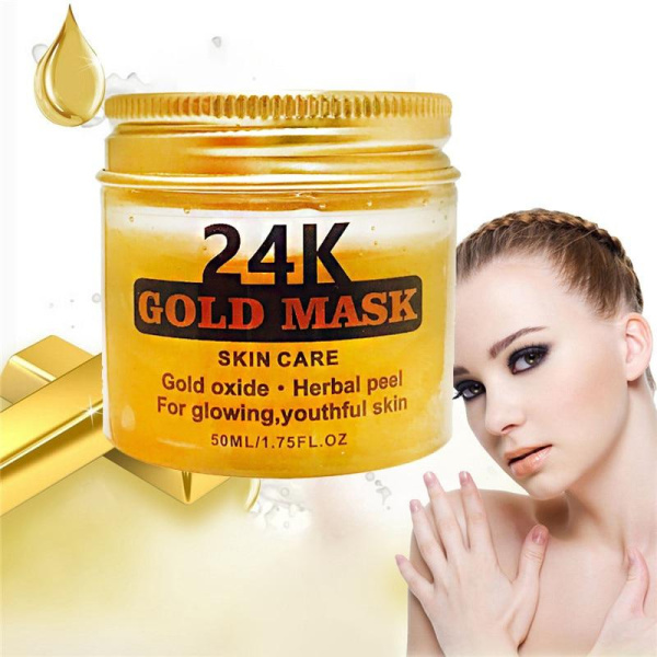 Анти возрастная золотая крем - маска для лица 24K Gold Mask, 50 ml (увлажнение, питание, снимает вос