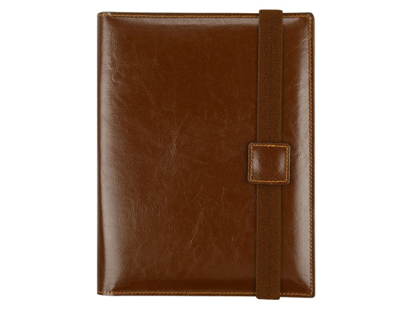 Папка-портфолио с блокнотом А5, Цвет коричневый