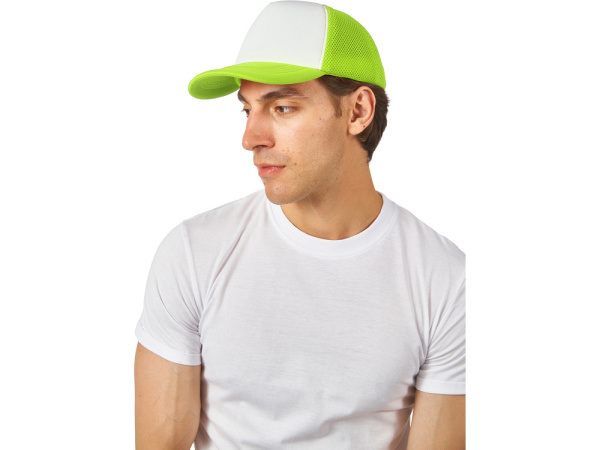 Бейсболка «Newport», Цвет зеленое яблоко, белый