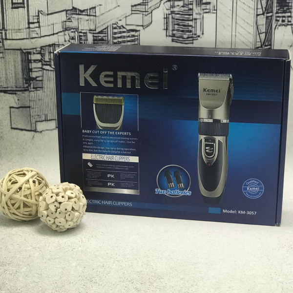 Профессиональный портативный триммер для волос Kemei KM-3057 (2 аккумуляторных блока питания)