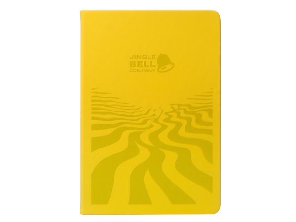 Бизнес-блокнот А5 «C2» soft-touch с УФ-печатью, Цвет желтый